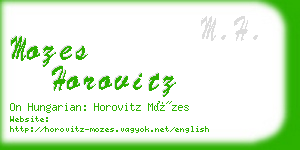 mozes horovitz business card
